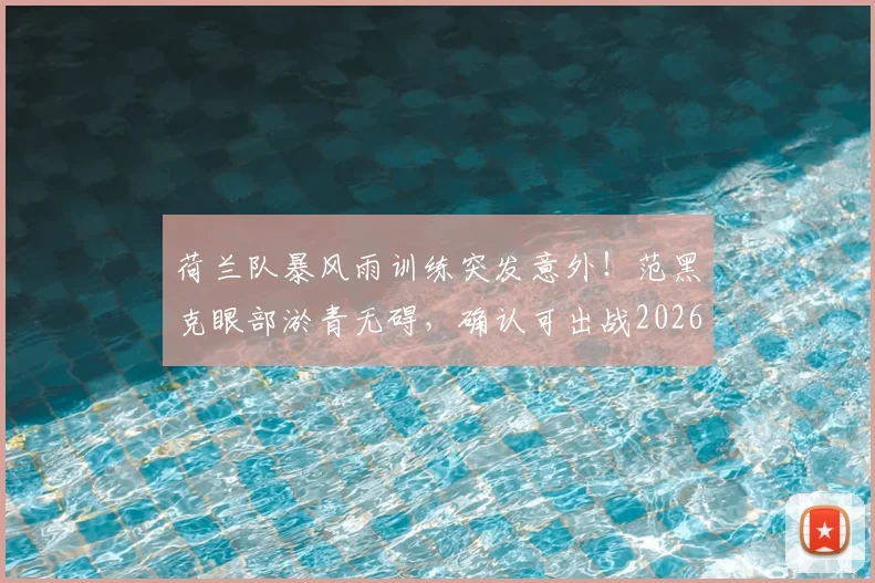 荷兰队暴风雨训练突发意外！范黑克眼部淤青无碍，确认可出战2026年对阵瑞典关键战